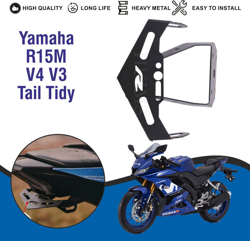 Huims HUM- Yamaha R15 V4 V3 Tail Tidy Heavy Quality Bike Number Plate Bike Number Plate(Aluminium 16 cm x 18.3 cm)