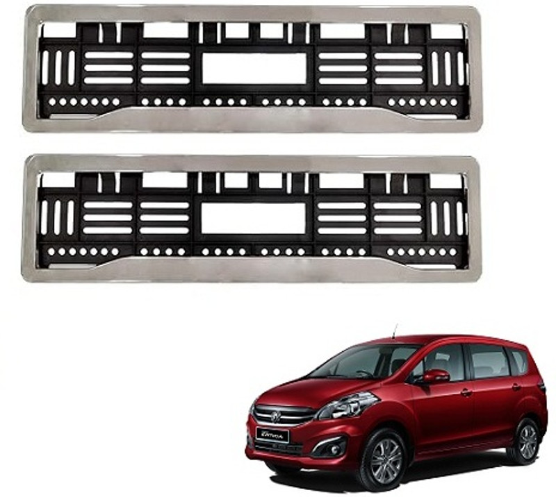 BTaccessorize Chrome Finish Number Plate Compatible With Maruti Suzuki Ertiga Old Car Number Plate(Plastic 51.5 cm x 14.5 cm)