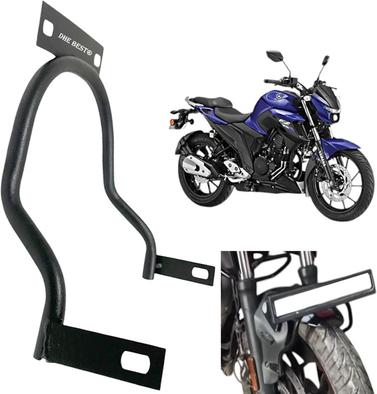 Dhe Best Motorcycle Good Metal Front Number plate Holder For Y.amah.a FZ 250 Bike Number Plate(Iron 10 cm x 5 cm)