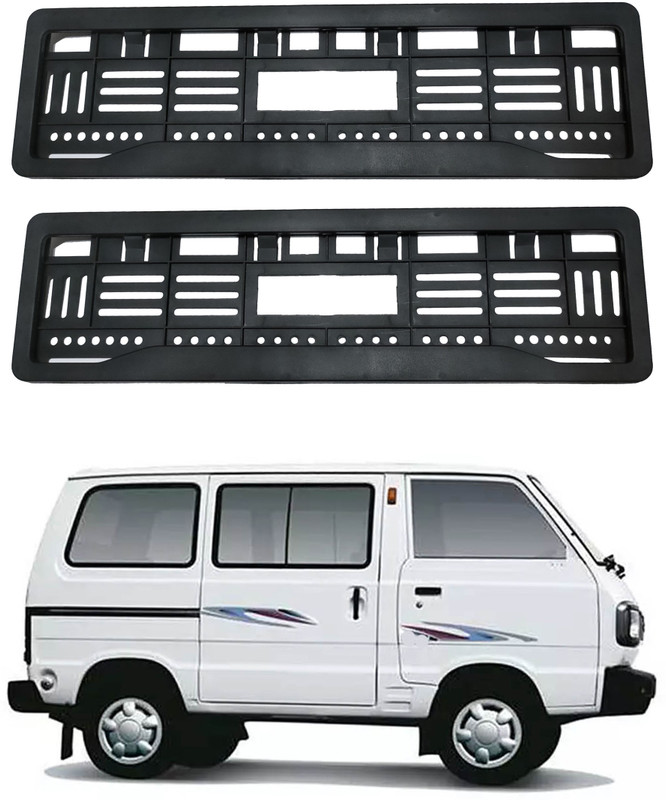 Shopone enterprises Full open no. plate frame Omni Car Number Plate(Plastic 15 cm x 2 cm)