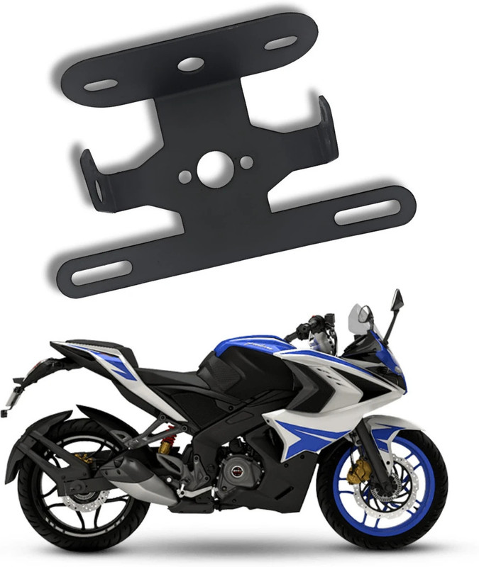 PHANTOM Tail Tidy for Pulsar RS 200 Fendor Eliminator Bike Fairing Kit Bike Number Plate(Stainless Steel 15 cm  x  5 cm)