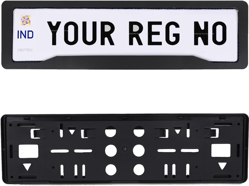 Kingsway Number Plate Frame Holder Black Brick Car Registration Plate Car Number Plate(Plastic 51.5 cm  x  14 cm)
