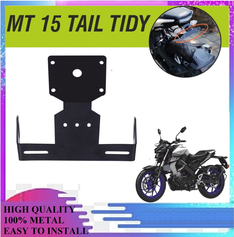 AIRSKY Premium Tail Tidy/Fender Eliminator for Yamaha MT-15 Bike Number Plate(Iron 10 cm  x  8 cm)