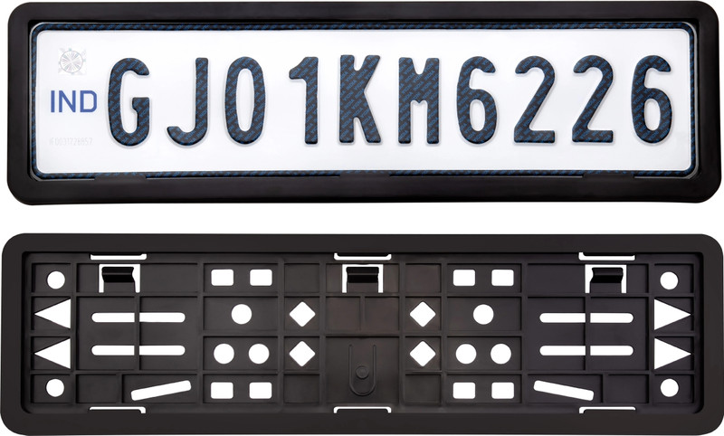 JAY BALAJI Car Number Plate Frame Front and Back Side Car Number Plate(Plastic 15 cm  x  25 cm)