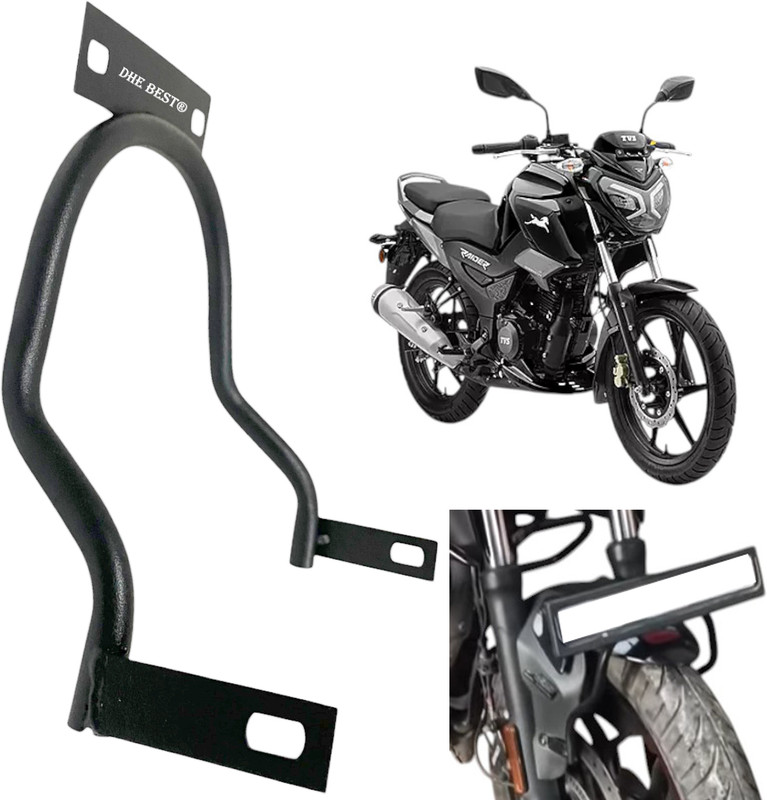 Dhe Best Motorcycle New Fancy Iron Front Number Plate Holder For Raider 125 Bike Number Plate(Iron 10 cm x 5 cm)