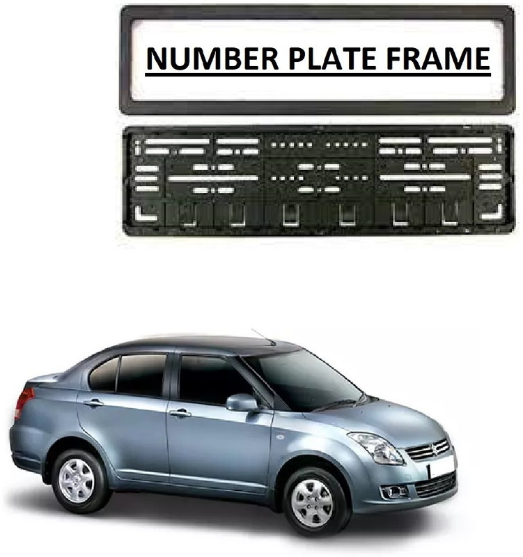 AutooNation Car Number Plate Protect Frame Cover (set of 2) For Maruti Suzuki Swift Dzire Car Number Plate(Plastic 14 cm x 2 cm)