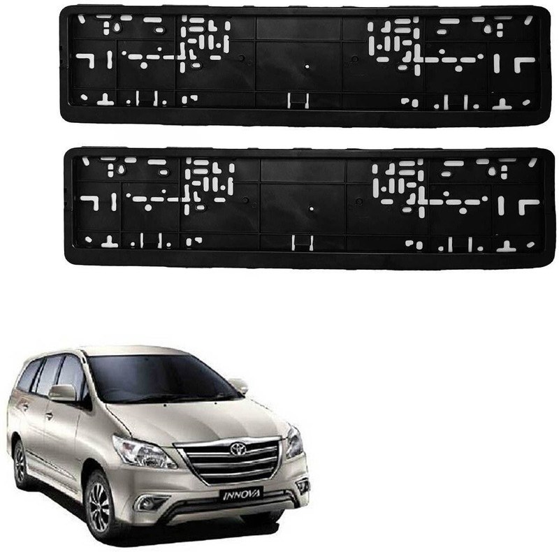 carbox Standard Size Car Number Plate Frame/Licence Plate Covers for Toyota Innova Car Number Plate(Plastic 14 cm x 1 cm)