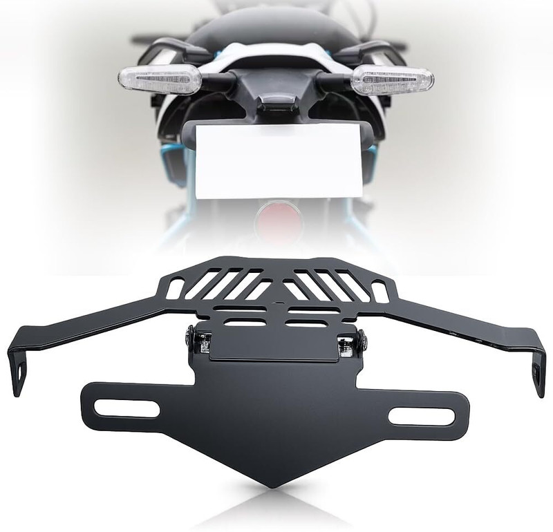 Otoroys Heavy Large Magnetic Foldable Tail Tidy For Universal Bike Number Plate(Stainless Steel 25 cm x 32 cm)