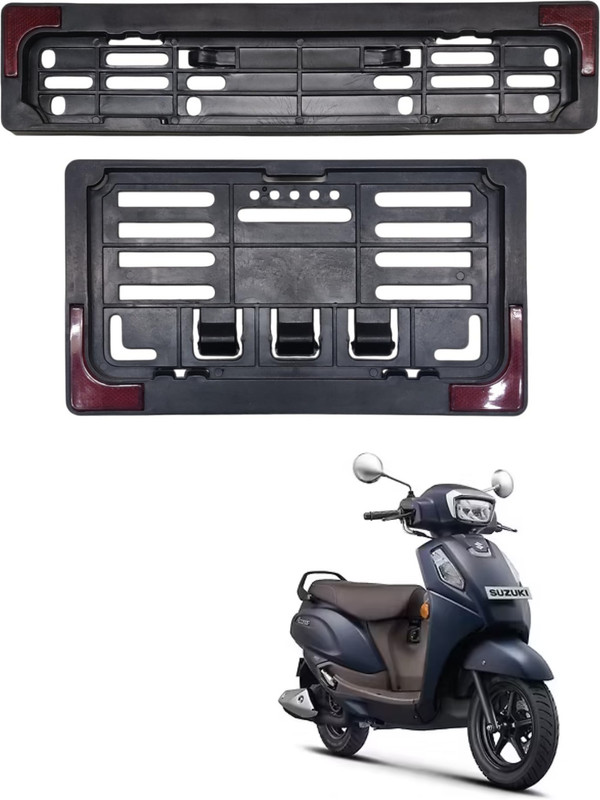aksmit Suzuki Access 125 Scooty Number Plate | IND Number Plate Frame Bike Bike Number Plate(Plastic 22.7 cm x 12.7 cm)