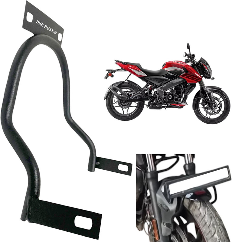 Dhe Best Motorcycle Premium Front Number Plate Holder/ Clamp / Holder For NS160 Bike Number Plate(Iron 10 cm x 5 cm)