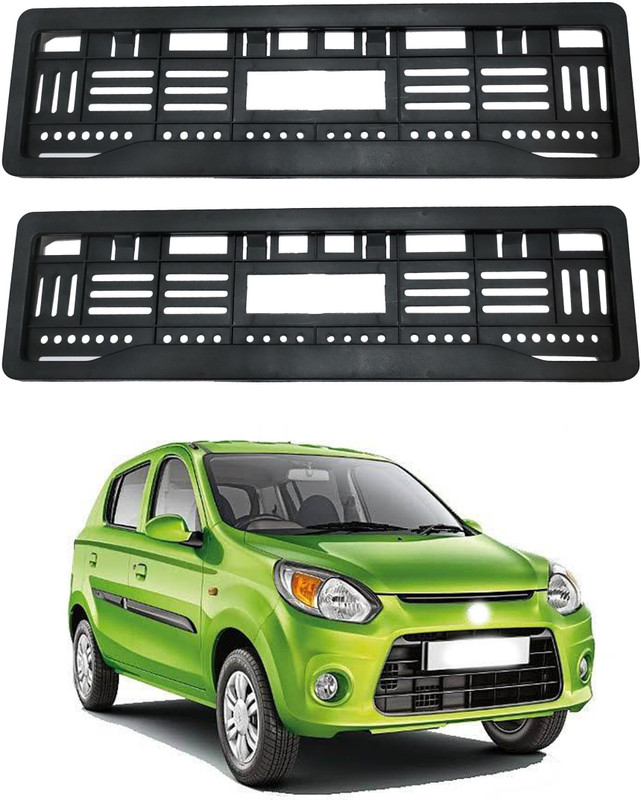 GANNET Full open no. plate frame Alto800 Car Number Plate(Plastic 15 cm x 2 cm)