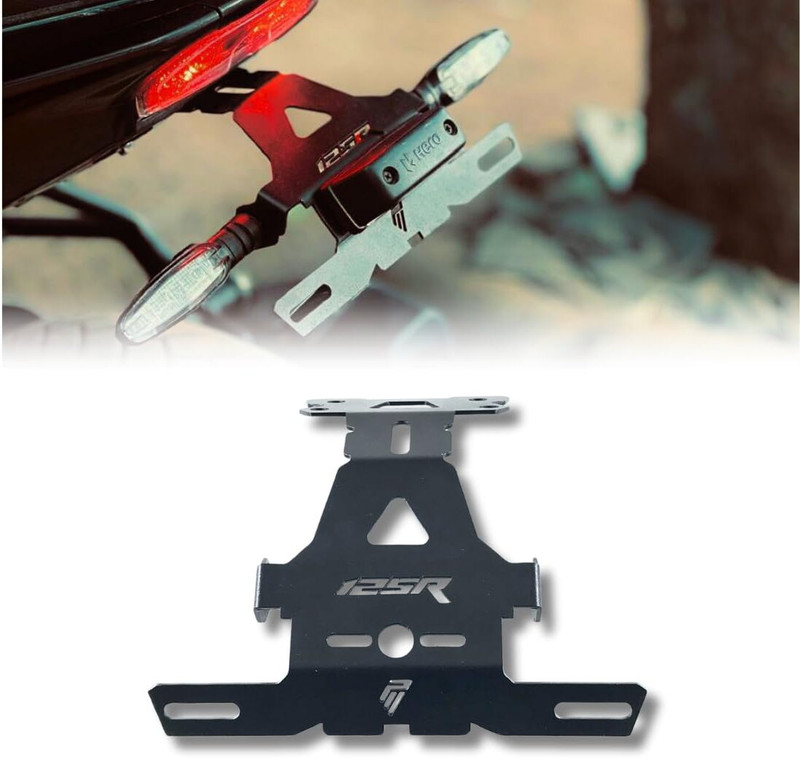 VermsBikers Hero Xtreme 125R Tail Tidy Number Plate Holder Bike Number Plate(Steel 15 cm x 15 cm)