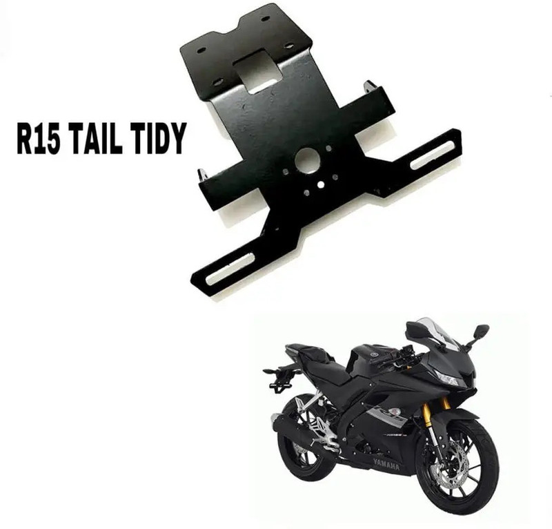 Weyride Racing modify Tail Tidy for r15 v3 bike_S011 Bike Number Plate(Stainless Steel 8 cm x 5 cm)