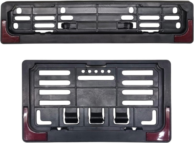 KONAYA Bike HSRP | IND Number Plate Radium Reflector Frame | Cover (Black) Bike Number Plate(Plastic 31 cm x 22 cm)