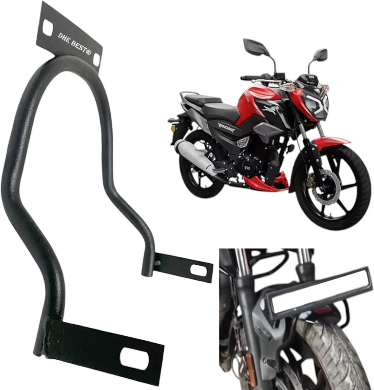Dhe Best Bike Front Fender Number Plate Holder Bracket Clamp Holder For Raider 125 Bike Number Plate(Iron 10 cm x 5 cm)