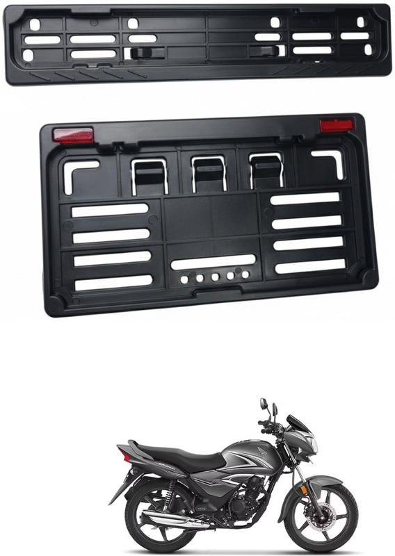 PRABHU DAYAL Honda Shine Bike Number Plate | IND Number Plate Frame Bike Number Plate(Plastic 30 cm x 6.5 cm)