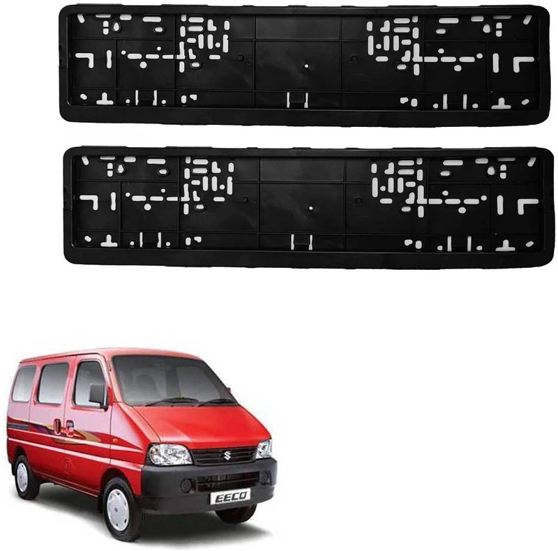 imad Standard Size Car Number Plate Frame/Licence Plate Covers for Maruti Suzuki Eeco Car Number Plate(Plastic 14 cm x 1 cm)