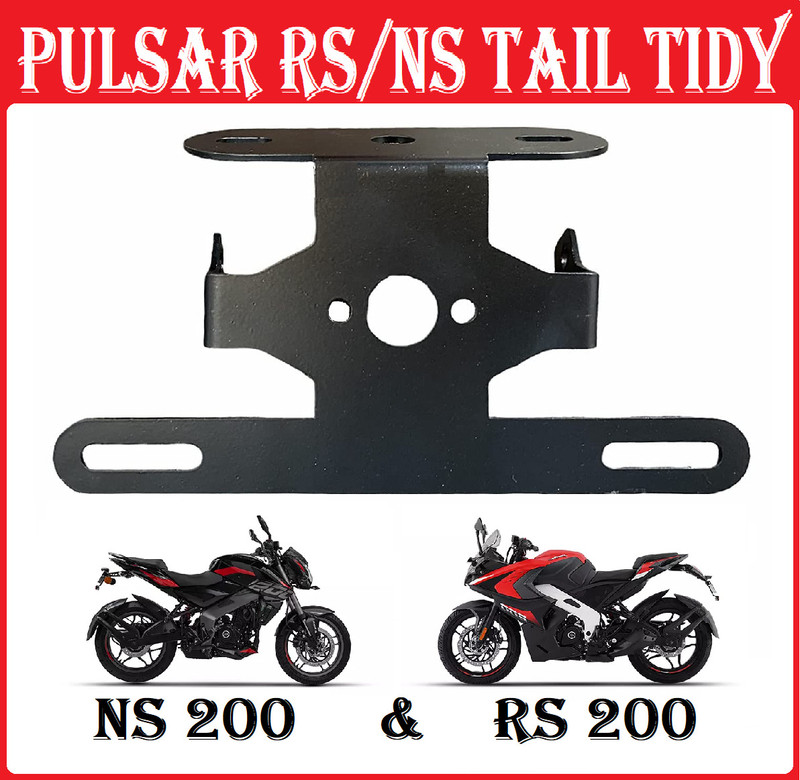HALLOWS Pulsar Tail Tidy FOR NS 200, RS 200 Bike Bike Number Plate(Aluminium 10 cm x 5 cm)