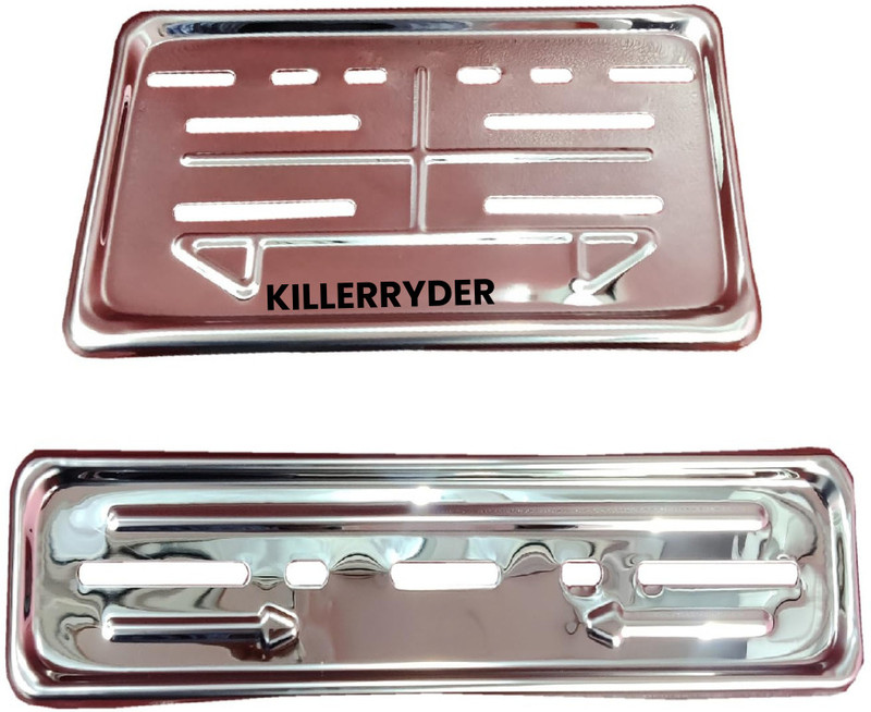 KILLERRYDER Metal Number Plate Frame for Motorcycles ( Steel ) Plate Holder Bike Number Plate(Steel 22 cm x 12 cm)