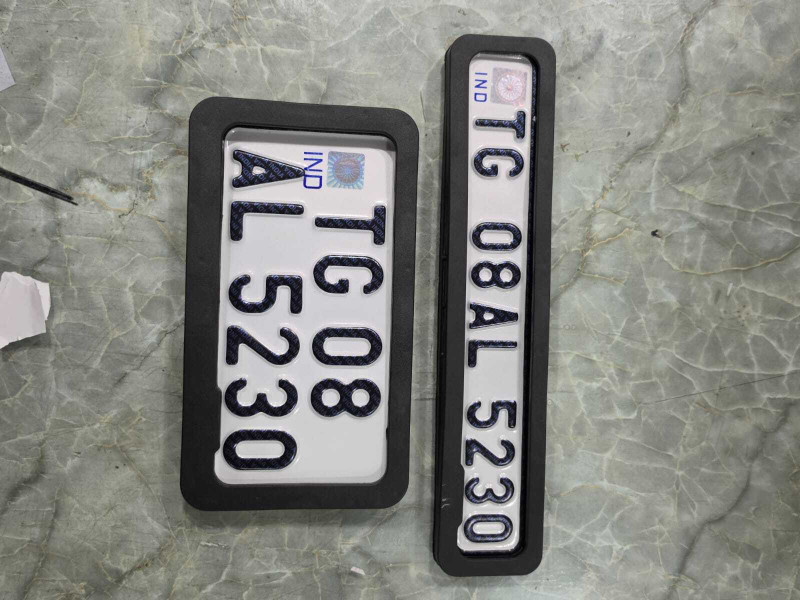 foxnumberplate Bike Number Plate Frame |Durable Vehicle Registration Plate Bike Number Plate(Plastic 12.7 cm x 0.63 cm)
