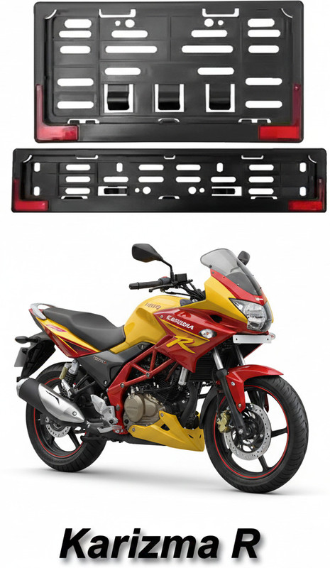 spaziogold Hero Karizma R Bike Number Plate frame for all bikes & scooty standard size Bike Number Plate(Plastic 30 cm x 12 cm)
