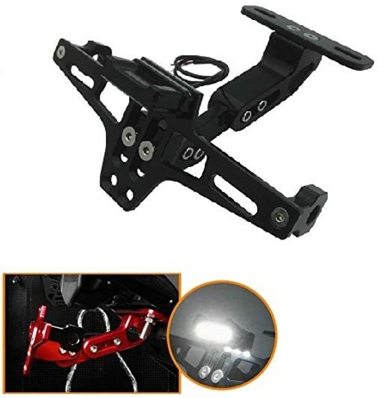 ENEMYT LED Tail Tidy with Number Plate Holder with LED for Bajaj Pulsar NS 160/200 Bike Number Plate(Aluminium 20 cm  x  15 cm)