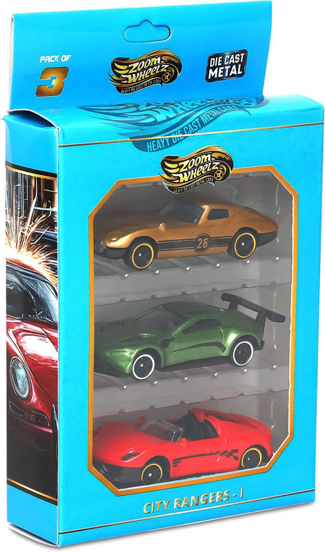 Toyspree Zoom Wheelz Die Cast Metal Car - Assorted Color & Models(Multicolor, Pack of: 3)