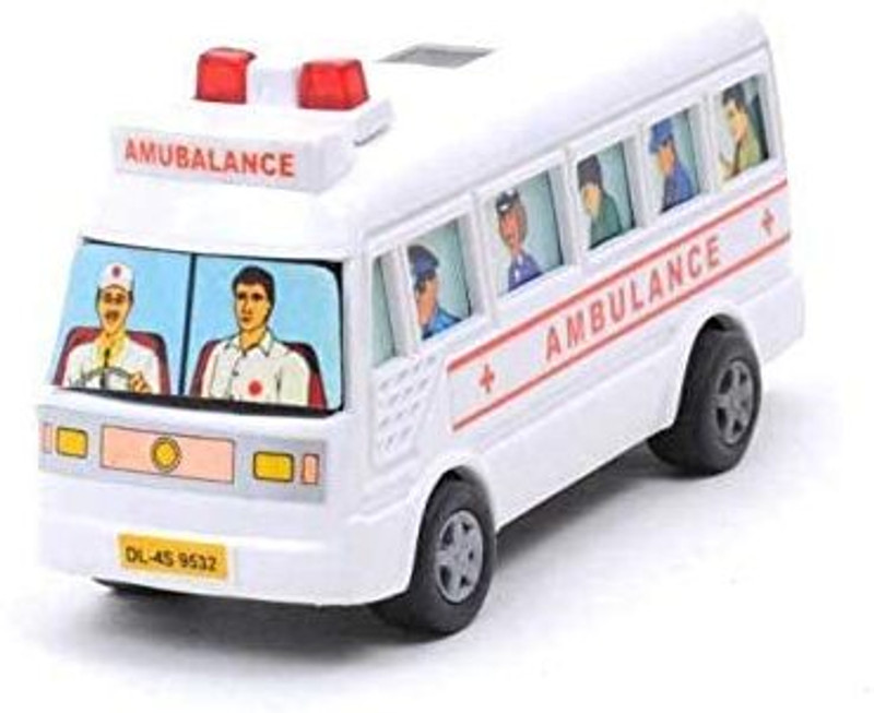 zokato Toys Mini Ambulance Pull Back Bus (Multicolor)(Multicolor)