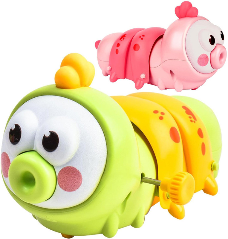 RR Shopping Zone Kids Caterpillar Crawling Windup Toy | Clockwork Baby Toy for Toddler Rattle(Multicolore, Pack of: 2)