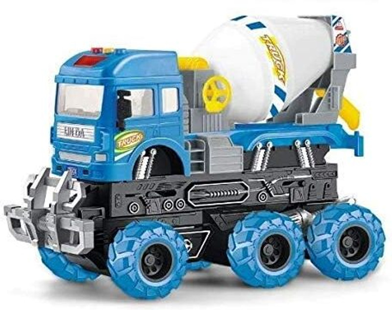 EUPHORIA Heavy Deformation Friction Powered Cement Mixer Concrete Truck(Blue)