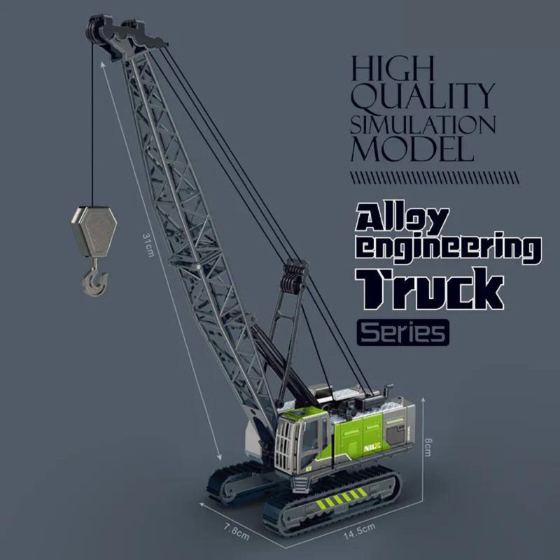 ZHASK 1:55 Scale Die-cast Crane Construction Vehicles Toy(Multicolor)