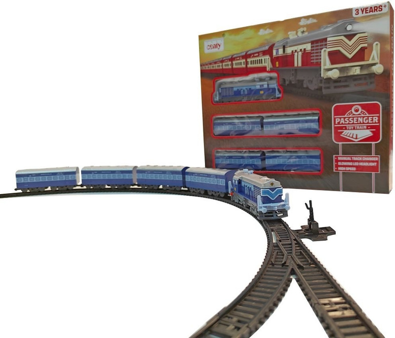 Kidz N Toys battery operated toy train with manual track changer Train Toy(Multicolor, Pack of: 1)