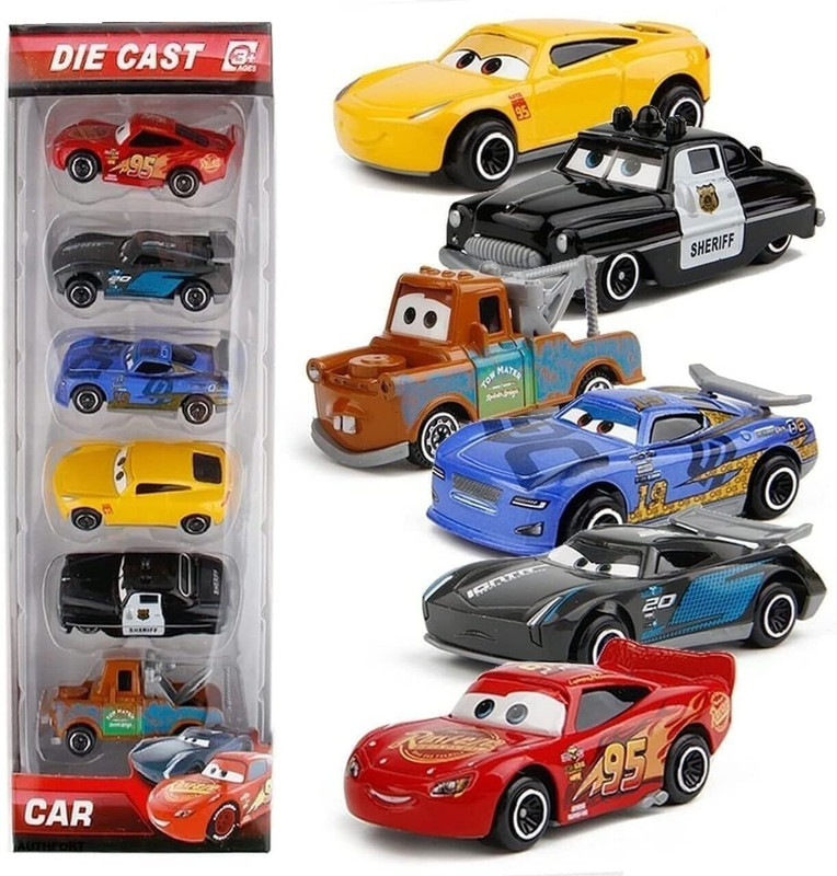 Chigy Wooh Metal Die-cast Black Storm push and Go 6 pcs car Set Small Racing Car(Multicolor, Pack of: 6)
