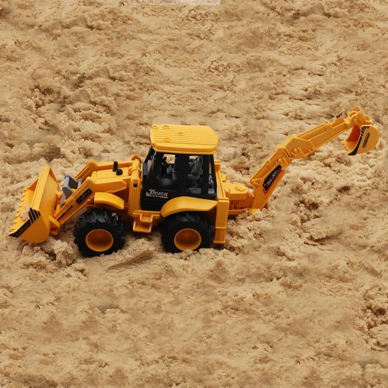 FORSIKHA Unbreakable Pull Back Digger JCB Construction Loader Truck Vehicle Toy for Kids(Multicolor, Pack of: 1)