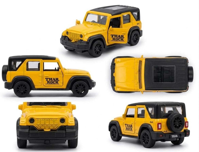 Uventerprise Thar rock die cast metal toy Pull-back with music and sound for kids(Yellow, Pack of: 1)