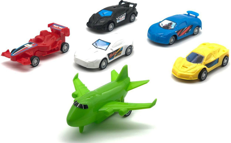 SWASHAA PLANE CAR 6 PCS SET MULTICOLOUR (Multicolor)(Multicolor)