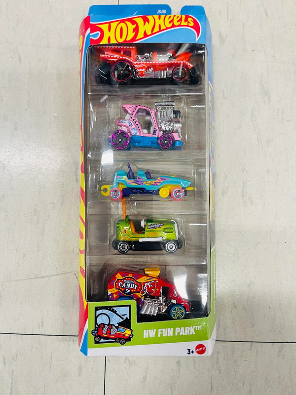 HOT WHEELS 5 Car Gift Pack (HW Fun Park JBJ88)(Multicolor, Pack of: 5)