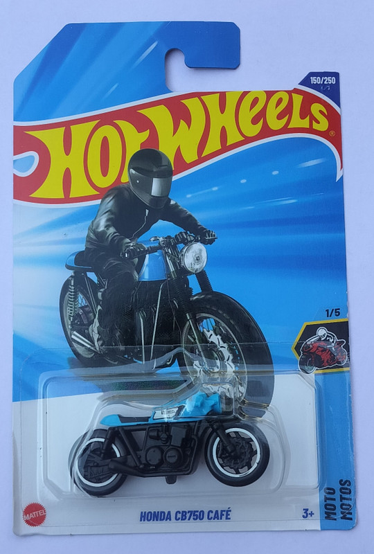 HOT WHEELS MOTO MOTOS 1/5 HONDA CB750 CAFE TOY BIKE(Multicolor, Pack of: 1)