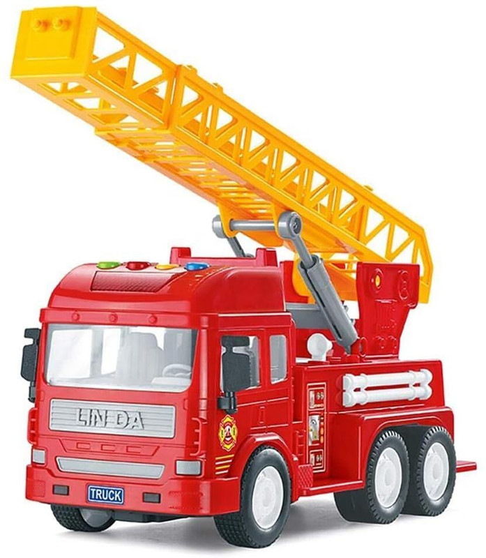 NAMANSHU TEX Extending Rotating Ladder Firetruck Toys Construction Vehicles Fire Truck(Multicolor, Pack of: 1)