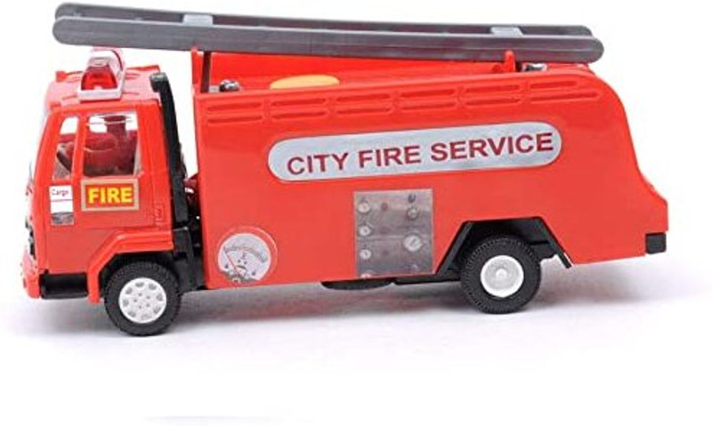 YAAH CREATION Plastic fire truck ,without battery with pullback action(Multicolor, Pack of: 1)