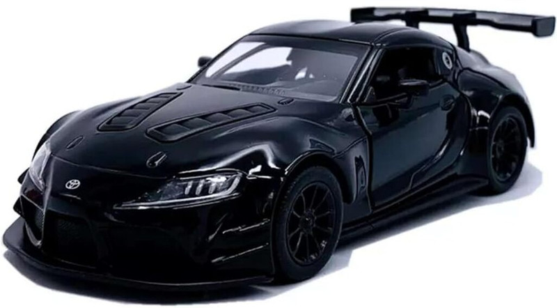 TOYRENTTO KINSMART 1:36 Diecast Toyota Supra Sports Car Model Pull Back Toy Black(Multicolor, Pack of: 1)