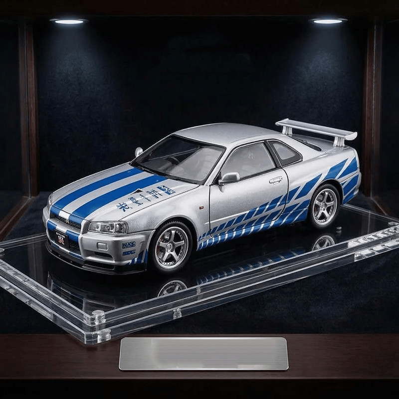 Ragiluxe 1:32 Nissan Skyline G.T-R R34 Diecast Metal Model Car Toy White Collectible(Multicolor, Pack of: 1)