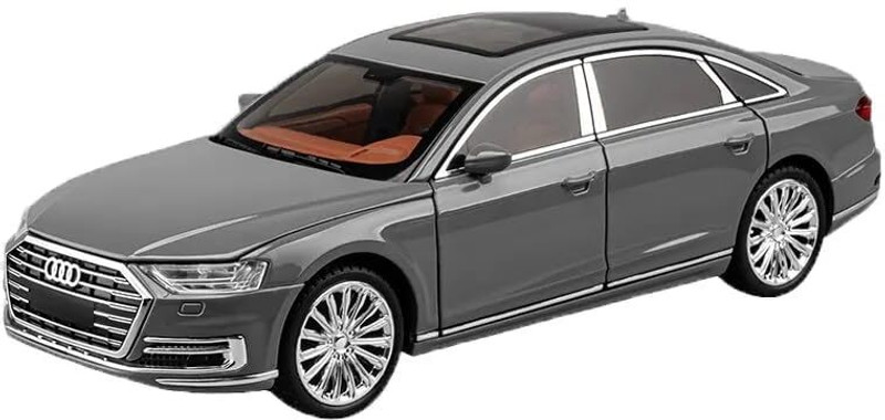 deoxy Audi A8 1:24 Diecast Scale Model Metal Pull Back Toy car for Kids(Silver, Pack of: 1)