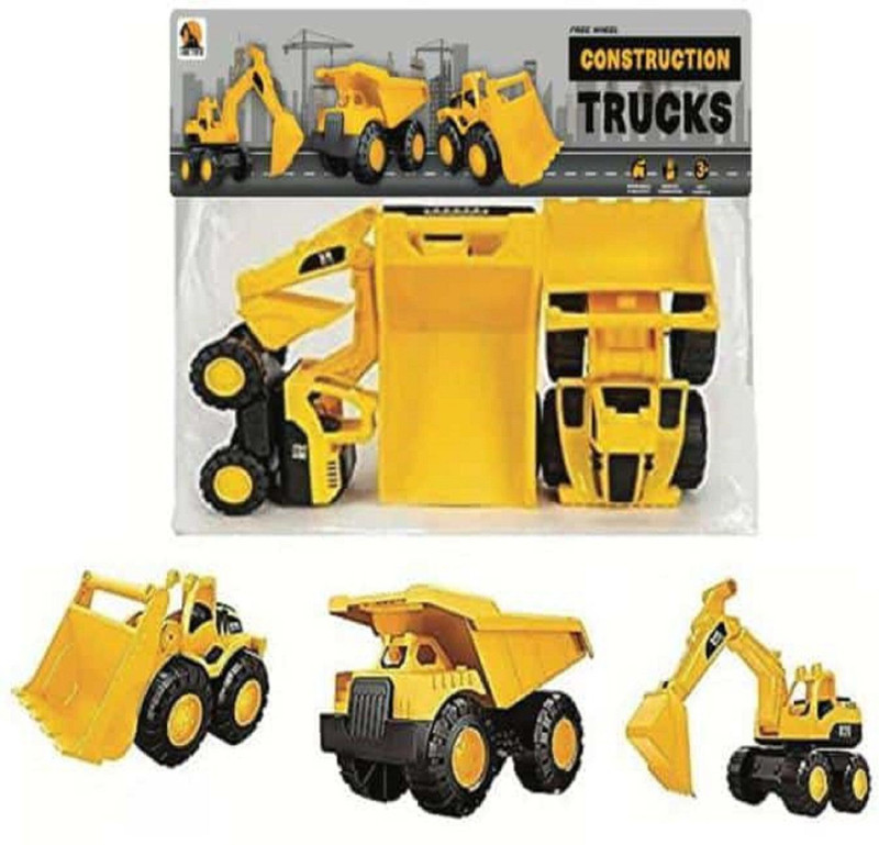 SKBD JCB Construction Truck Combo Set 3 pic SKD(Multicolor, Pack of: 1)