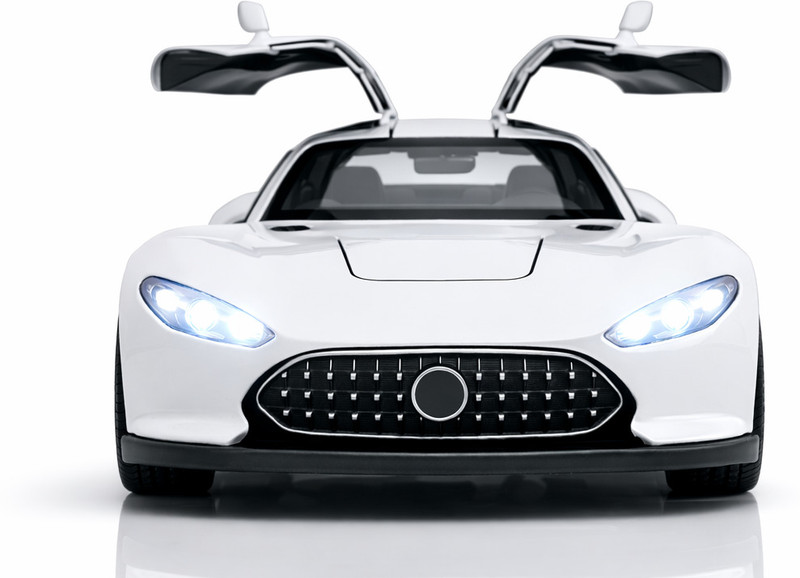 yumyra Diecast Metal Mercedes AMG Vision GT Car 1:36 Scale with Music & Lights(White)