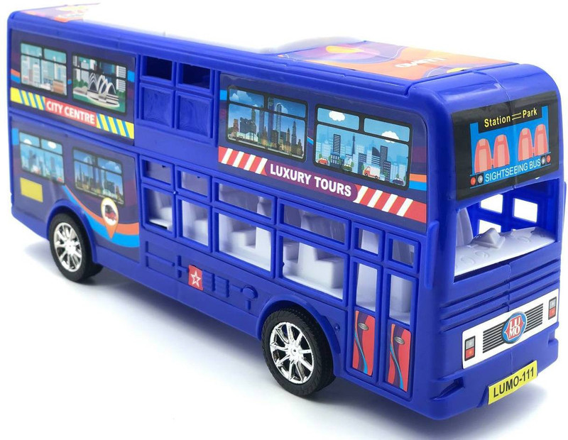 VRUX Plastic Bus Friction Toy for Boys and Girls (Multicolor, Pack of: 1)(Multicolor)
