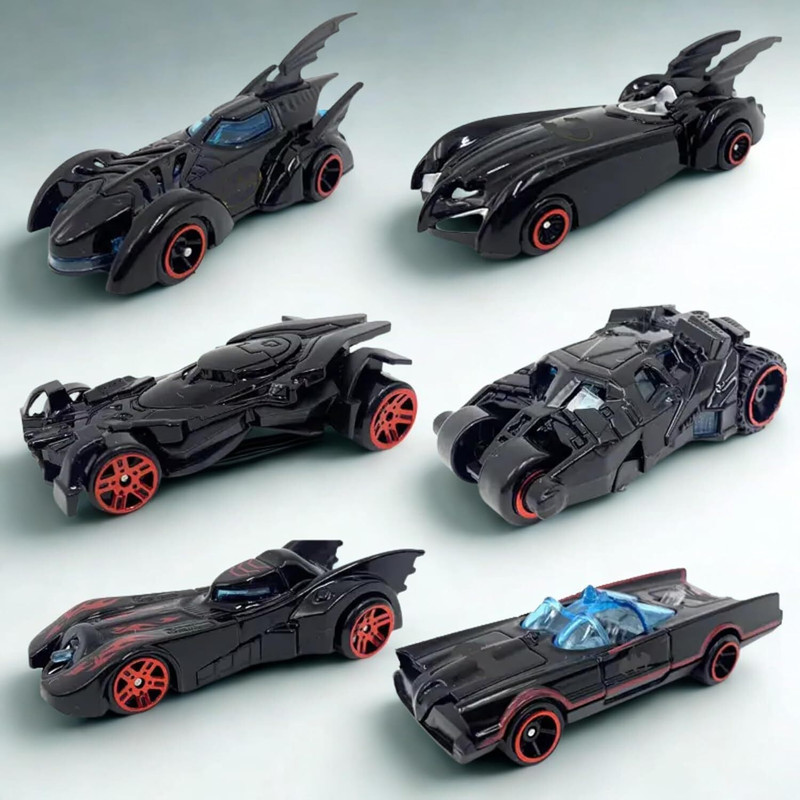 Tanishka creation 1:64 Scale Black Superhero Die-Cast Mini Racing Car Set(Black, Pack of: 6)