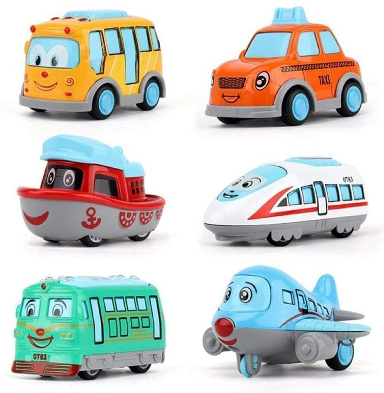 SKBD Die-cast Metal Mini Cars Set Cartoon Train SKD(Multicolor, Pack of: 6)