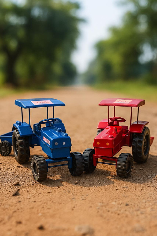 CraftedRoots Desi Tractor Trolley Toy – Strong Plastic Farm Vehicle for Kids(Multicolor, Pack of: 1)