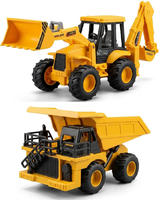 Treo comm JCB and Dumper Truck Toy for Kids Construction Vehicle Toys For Baby Durable Toy(Multicolor, Pack of: 2)